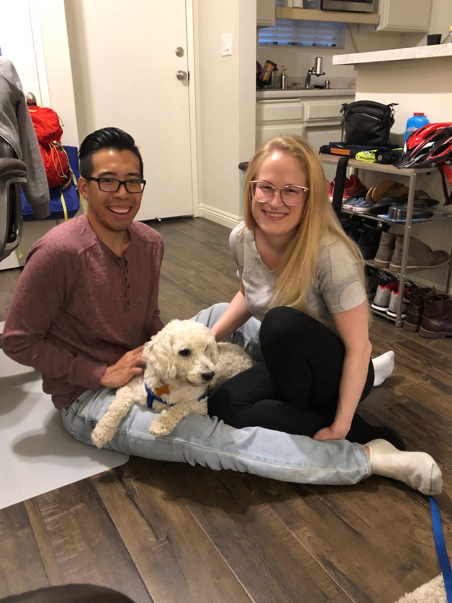 After living in a van for many years, Curly is absolutely thrilled with his new life with Anna and Jonathan