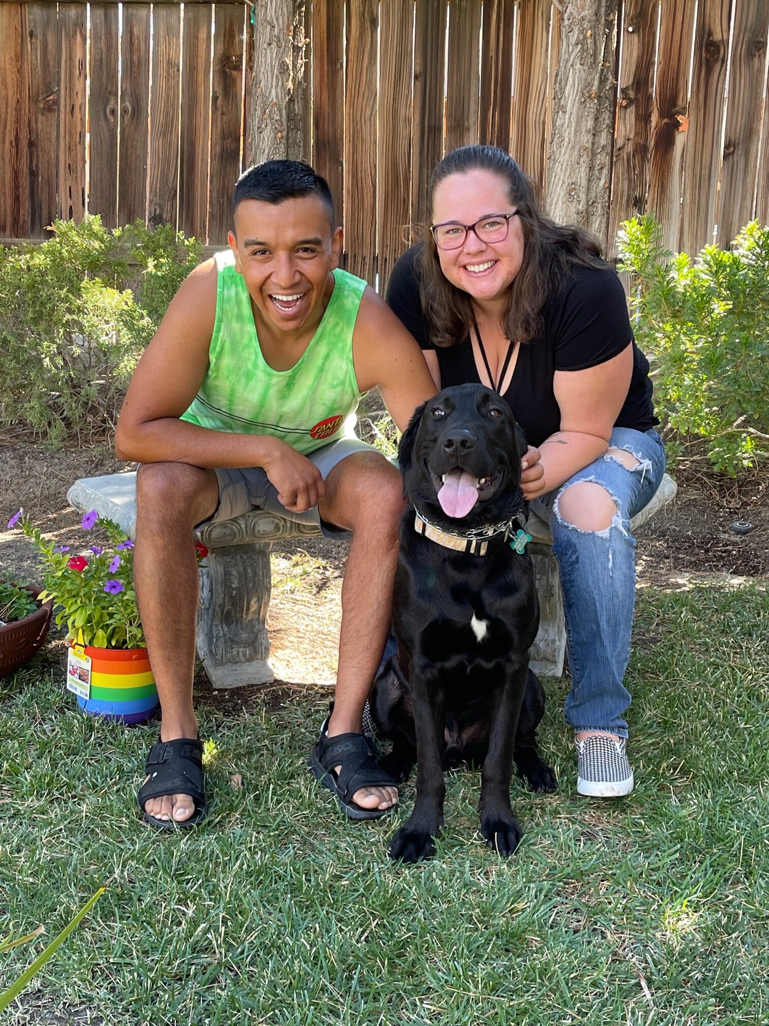 When we say Ringo found the perfect home we are not kidding. This shy, reactive dog took to Omar immediately and we knew he was going to be fine. 